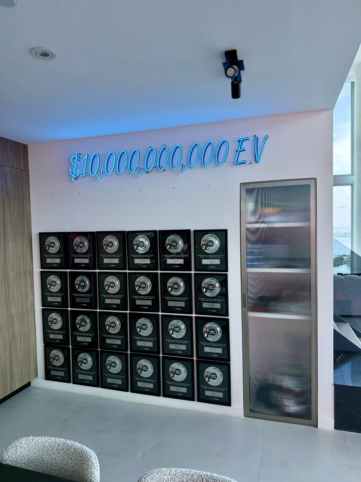 The GOAT Club trophy wall